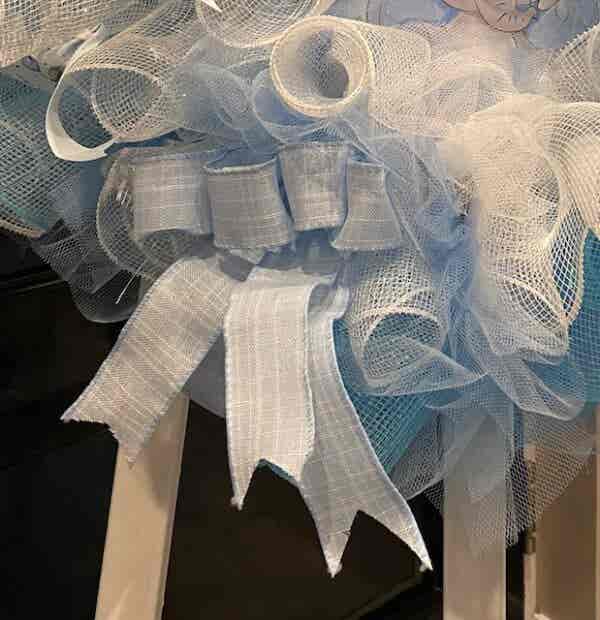 Bespoke S.J.N Baby Blue Decorative Wreath - Image 6