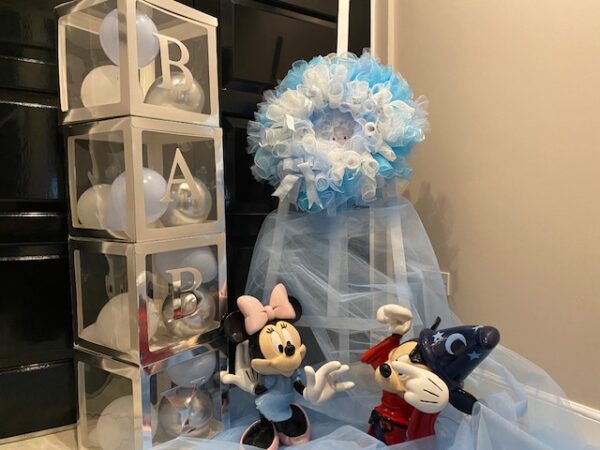 Bespoke S.J.N Baby Blue Decorative Wreath - Image 8