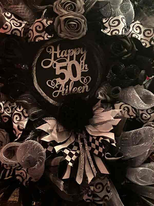 Bespoke Roses Meets Feathers Celebration Decorative Wreath - Image 10