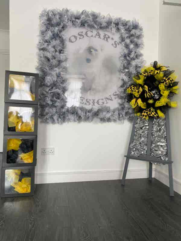 Bespoke Glam Mr Top Hat and Skull Halloween Decorative Wreath - Image 11