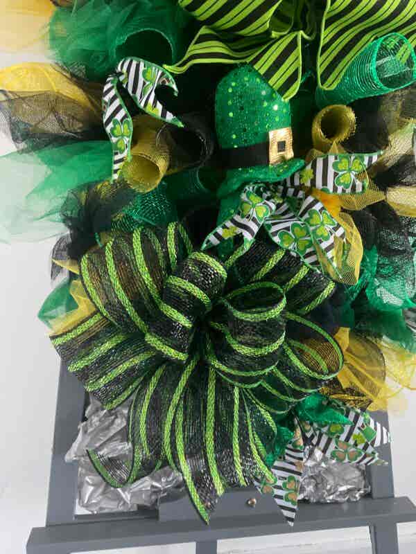 Bespoke Large  St Patricks Top Hat Decorative Wreath (Available To Hire) - Image 4