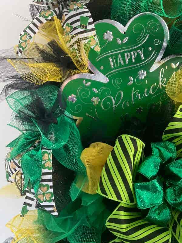 Bespoke Large  St Patricks Top Hat Decorative Wreath (Available To Hire) - Image 3