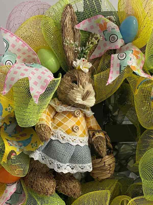 Bespoke Woven Bunny Tales Easter Decorative Wreath - Image 4