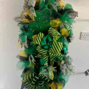 Bespoke Large  St Patricks Top Hat Decorative Wreath (Available To Hire)