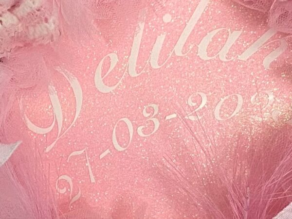 Bespoke Delilah New Baby Girl Decorative Wreath - Image 5