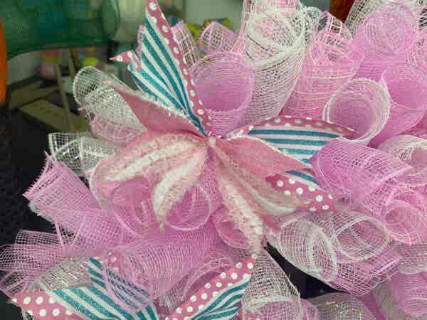 Bespoke Alana's Princess Pink Castle In The Sky Decorative Wreath - Image 9