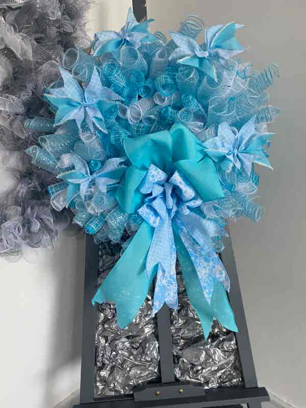 Bespoke Baby Blues Decorative Wreath - Image 2