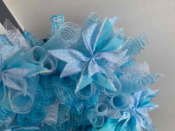 Bespoke Baby Blues Decorative Wreath - Image 4