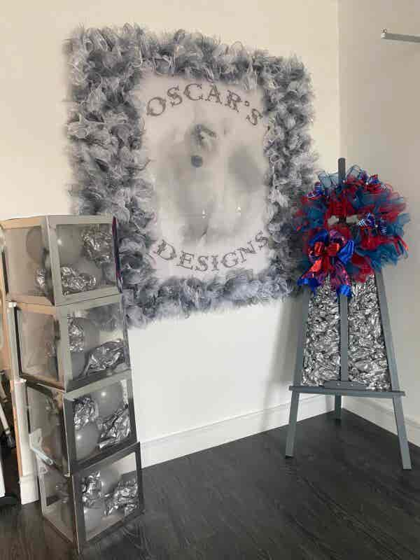 Bespoke Sparkles Meets Blue & Red Decorative Wreath - Image 10