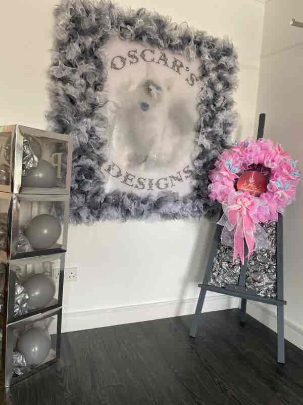 Bespoke Alana's Princess Pink Castle In The Sky Decorative Wreath - Image 13