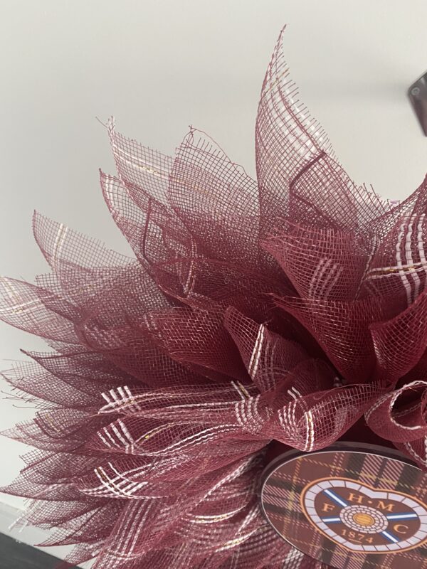 Bespoke Heart of Midlothian Floral Decorative Wreath - Image 8