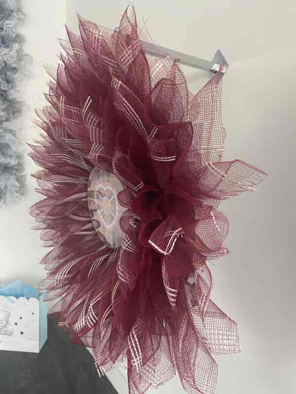 Bespoke Heart of Midlothian Floral Decorative Wreath - Image 10