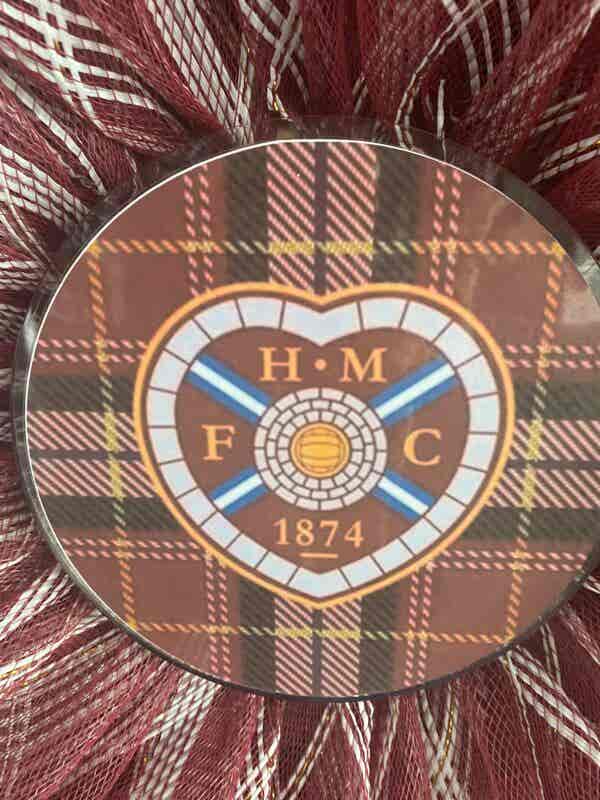 Bespoke Heart of Midlothian Floral Decorative Wreath - Image 5