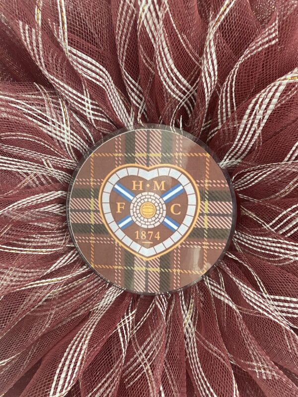 Bespoke Heart of Midlothian Floral Decorative Wreath - Image 2