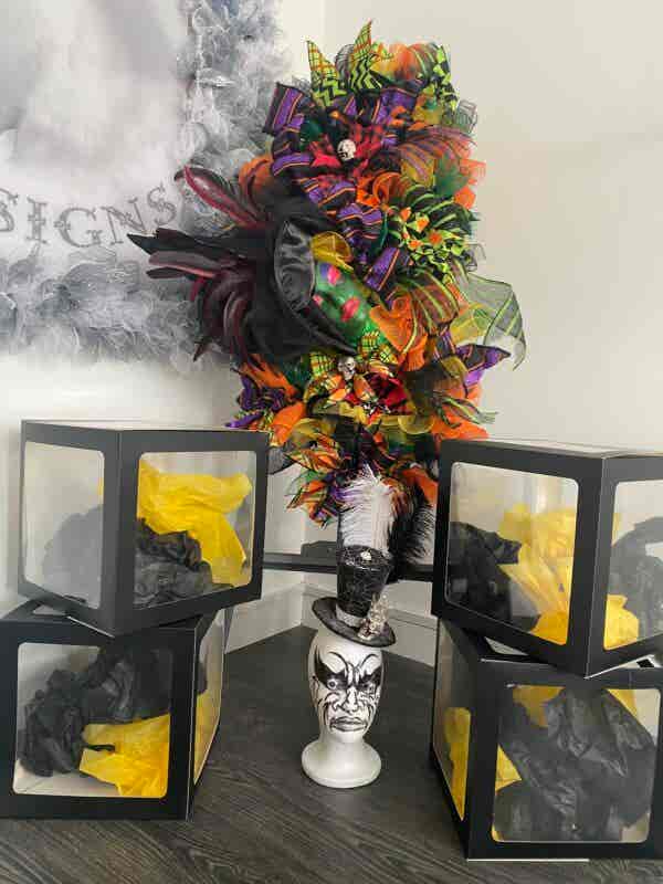 Bespoke Large Chic Green Goddess Witch Decorative Wreath Hire Only - Image 14