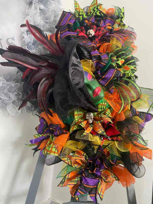 Bespoke Large Chic Green Goddess Witch Decorative Wreath Hire Only - Image 4