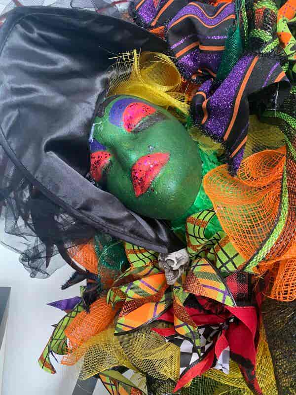 Bespoke Large Chic Green Goddess Witch Decorative Wreath Hire Only - Image 6