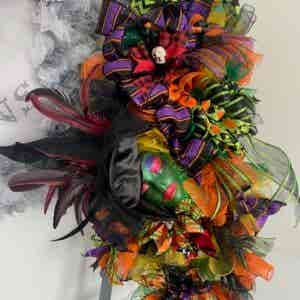 Bespoke Large Chic Green Goddess Witch Decorative Wreath Hire Only