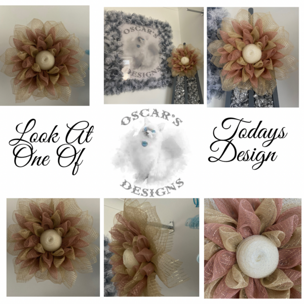 Bespoke Autumn Blush Floral Decorative Wreath - Image 9
