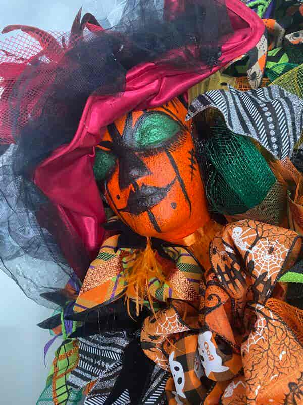 Bespoke Large Ha Ha Ha Halloween Witch Decorative Wreath Hire Only - Image 3