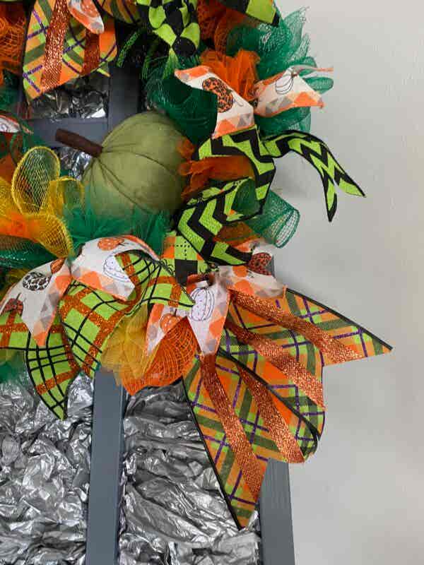 Bespoke Green Pumpkin Pleasure Decorative Wreath - Image 6