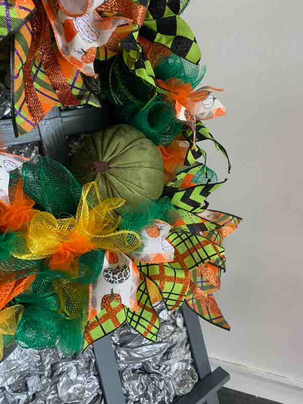 Bespoke Green Pumpkin Pleasure Decorative Wreath - Image 5