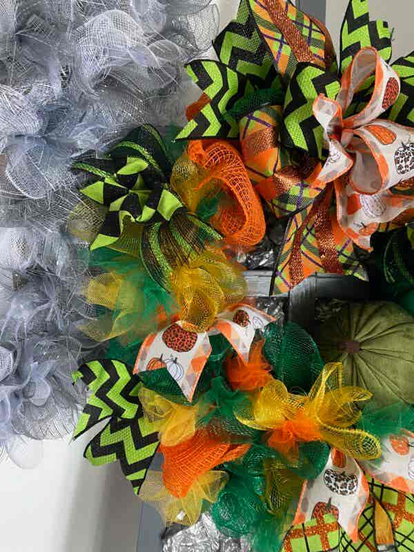 Bespoke Green Pumpkin Pleasure Decorative Wreath - Image 3