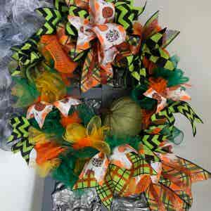 Bespoke Green Pumpkin Pleasure Decorative Wreath