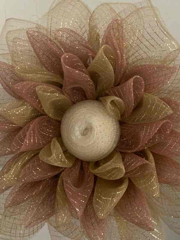Bespoke Autumn Blush Floral Decorative Wreath - Image 8