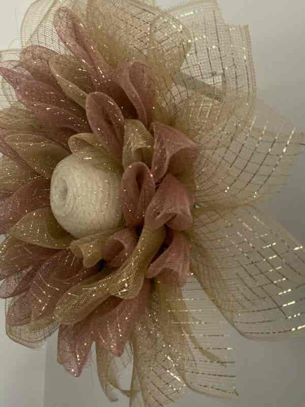 Bespoke Autumn Blush Floral Decorative Wreath - Image 7
