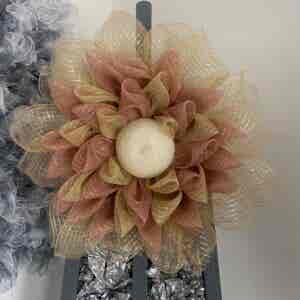 Bespoke Autumn Blush Floral Decorative Wreath