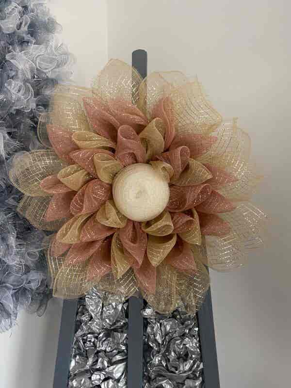 Bespoke Autumn Blush Floral Decorative Wreath