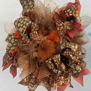 Bespoke Peachy Pumpkin Delight Decorative Wreath