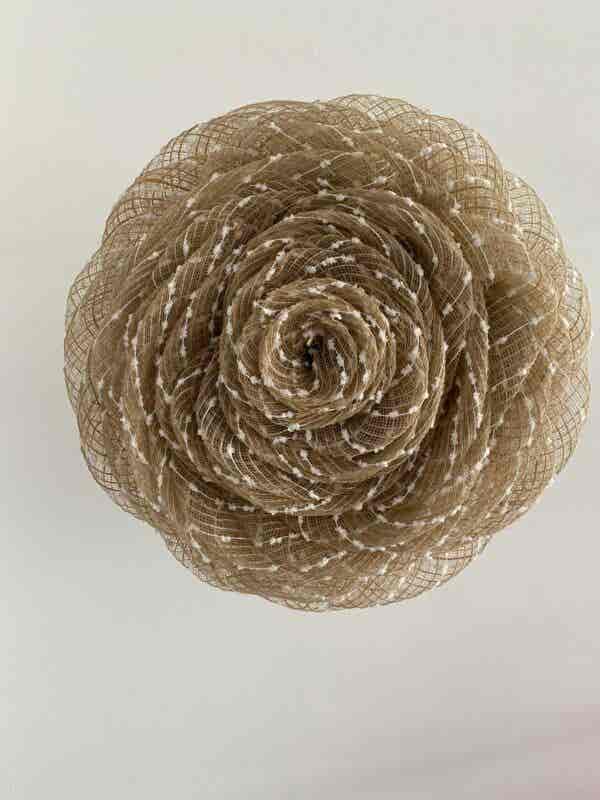 Bespoke Beige Bubble Pop Rose Floral Decorative Wreath - Image 5