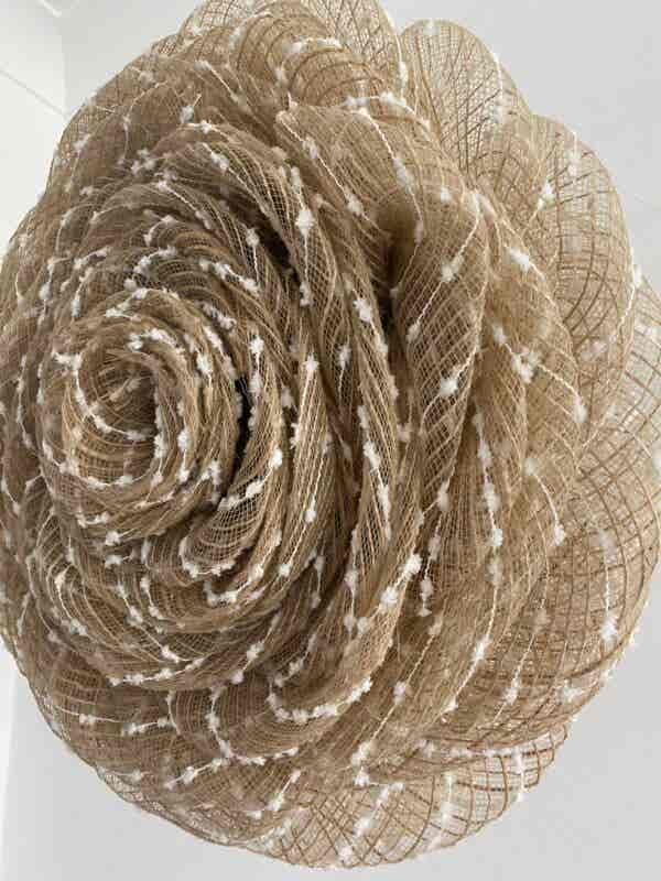 Bespoke Beige Bubble Pop Rose Floral Decorative Wreath - Image 4