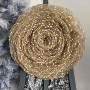 Bespoke Beige Bubble Pop Rose Floral Decorative Wreath