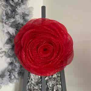Bespoke Rabbies Red Red Rose Decorative Wreath