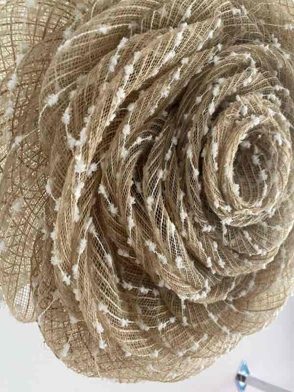 Bespoke Beige Bubble Pop Rose Floral Decorative Wreath - Image 2