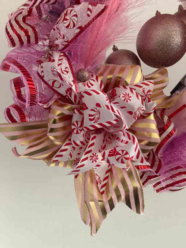 Bespoke Pink Sparkling Triple Delight Decorative Wreath - Image 6