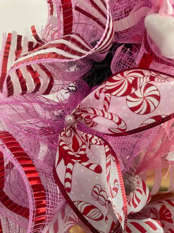 Bespoke Pink Sparkling Triple Delight Decorative Wreath - Image 5