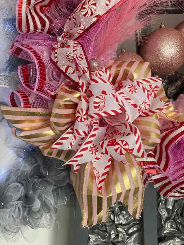 Bespoke Pink Sparkling Triple Delight Decorative Wreath - Image 3