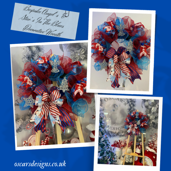 Bespoke Angels & Stars In The Blues Decorative Wreath - Image 7