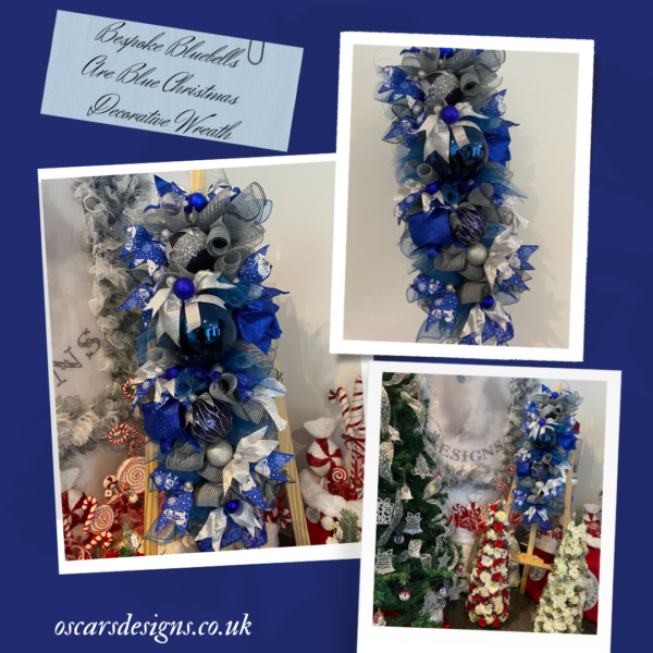Bespoke Bluebells Are Blue Garland Swag Decorative Wreath - Image 4