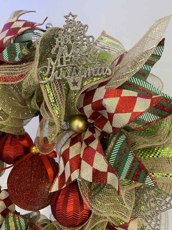 Bespoke Tracey's Shimmering Ruby Red Delight Decorative Wreath - Image 6