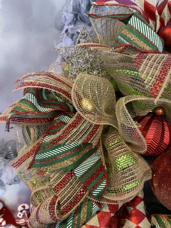 Bespoke Tracey's Shimmering Ruby Red Delight Decorative Wreath - Image 7