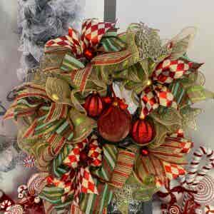 Bespoke Tracey's Shimmering Ruby Red Delight Decorative Wreath