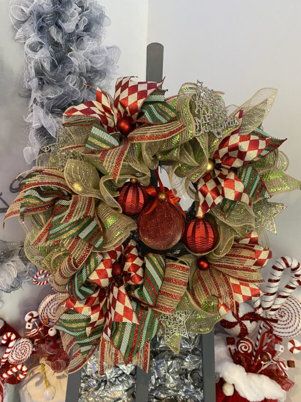 Bespoke Tracey's Shimmering Ruby Red Delight Decorative Wreath