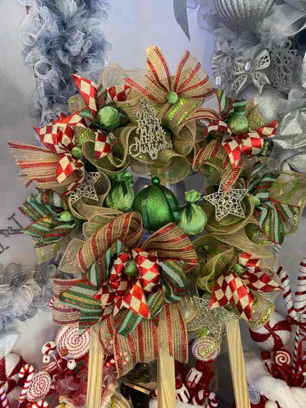 Bespoke Tracey's Trio Emerald Christmas Delight Decorative Wreath