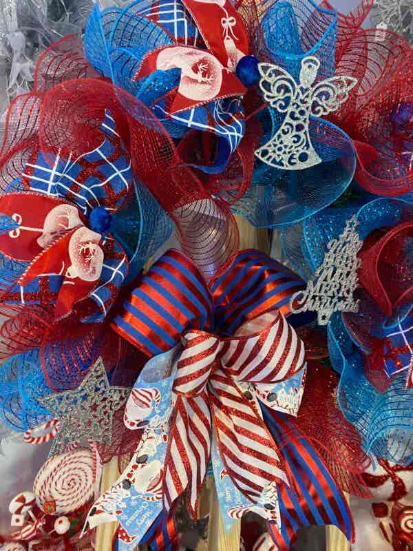 Bespoke Angels & Stars In The Blues Decorative Wreath - Image 5