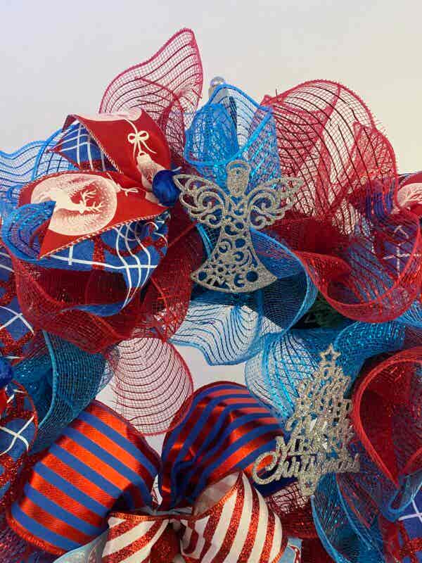 Bespoke Angels & Stars In The Blues Decorative Wreath - Image 6